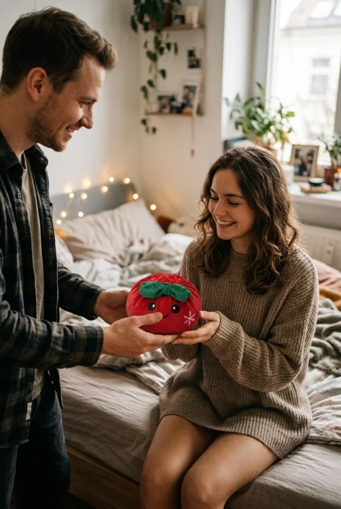 Christmas Festive Ribbon Dumpling Squishy Plush as a gift idea