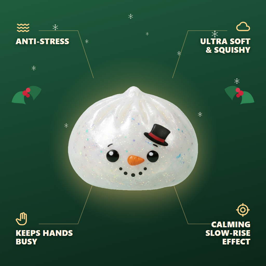 Glitter Snowman Dumpling Squishy — its benefits