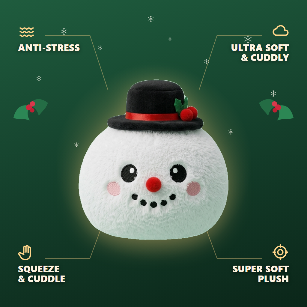 Top Hat Snowman Dumpling Squishy Plush — its benefits