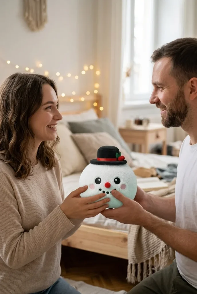 Top Hat Snowman Dumpling Squishy Plush as a gift idea