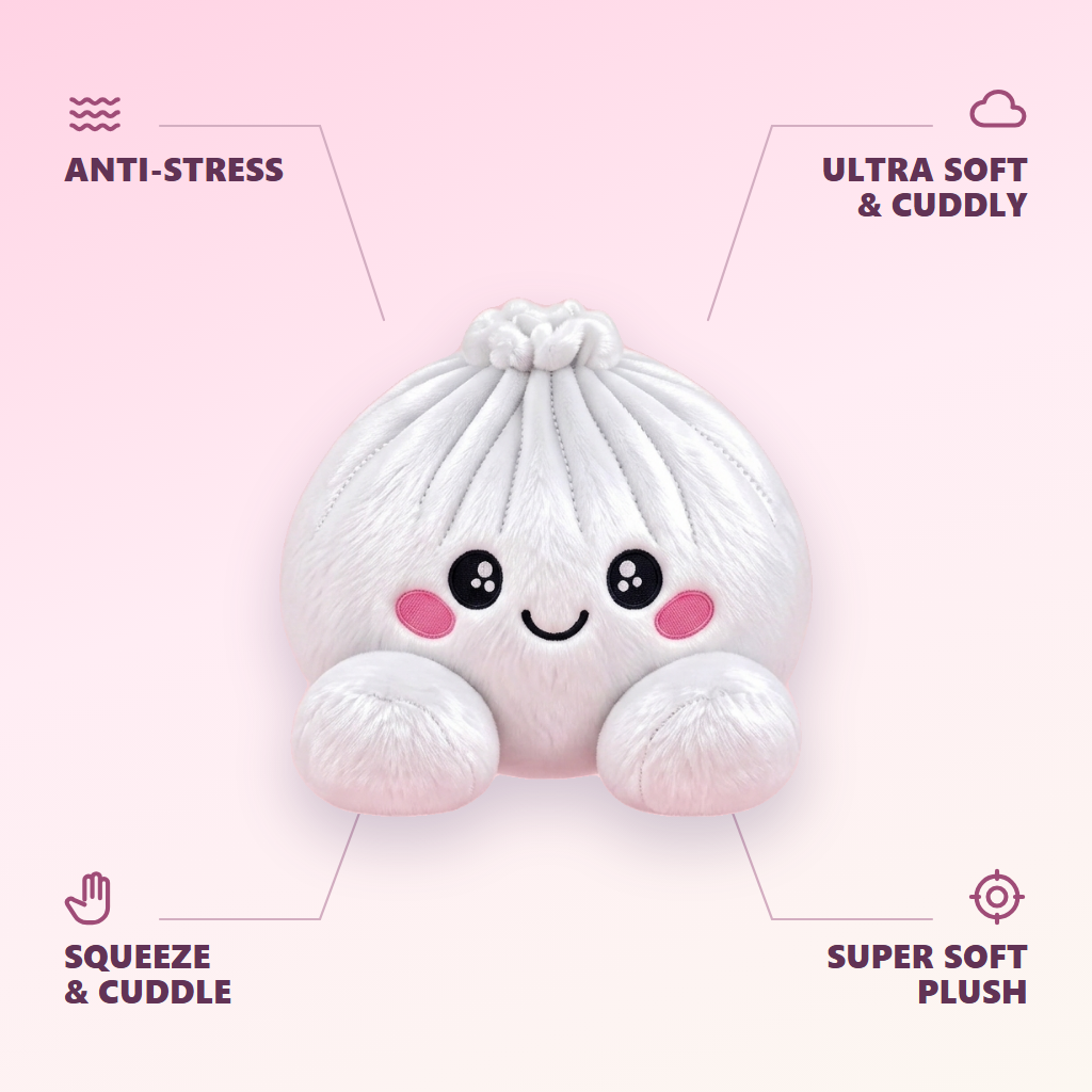 Marshmallow White Dumpling Squishy Plush — its benefits
