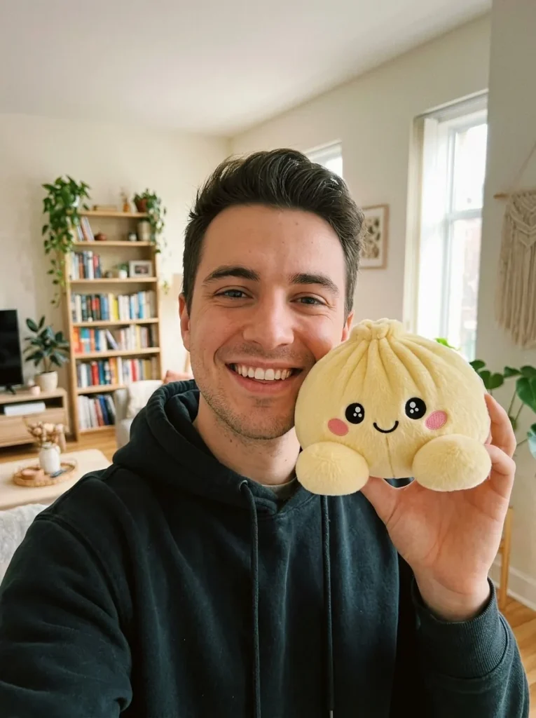Lemon Yellow Dumpling Squishy in everyday life