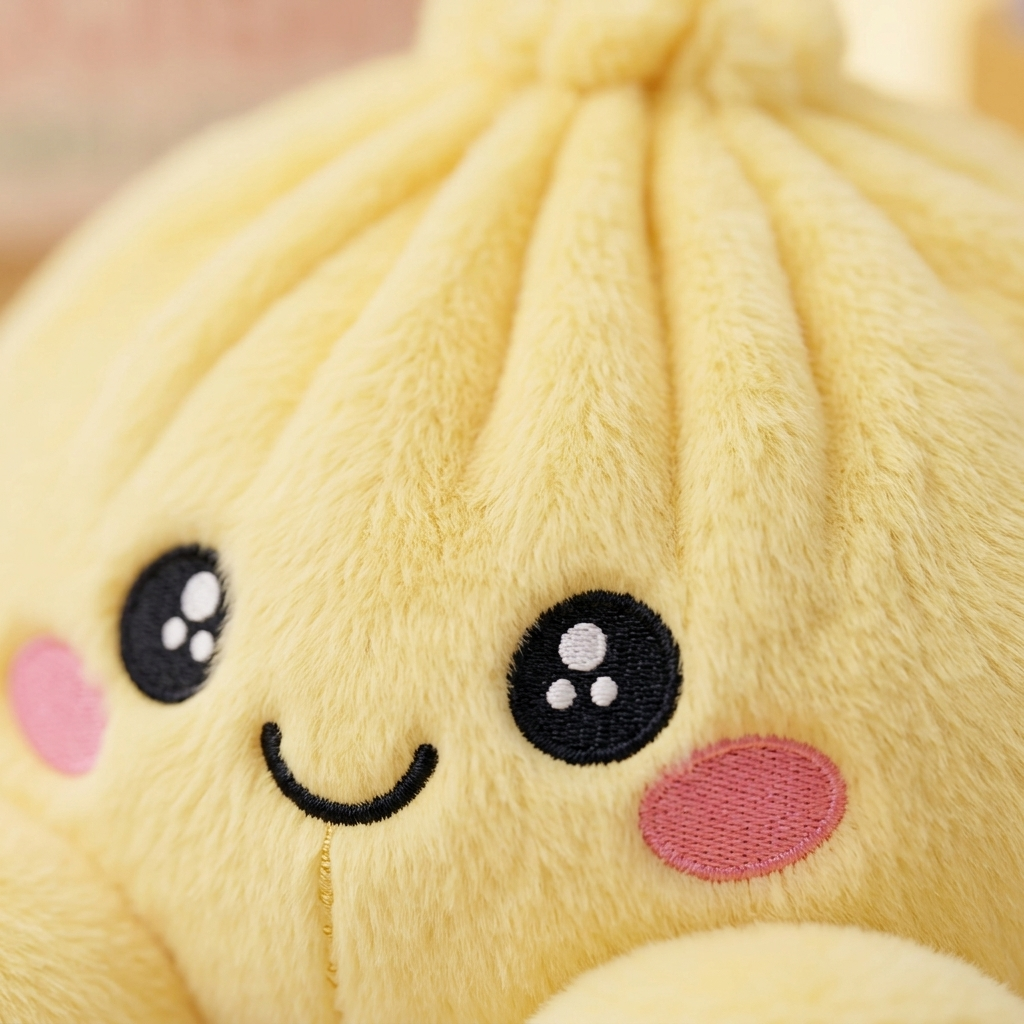 Lemon Yellow Dumpling Squishy — close-up of the texture